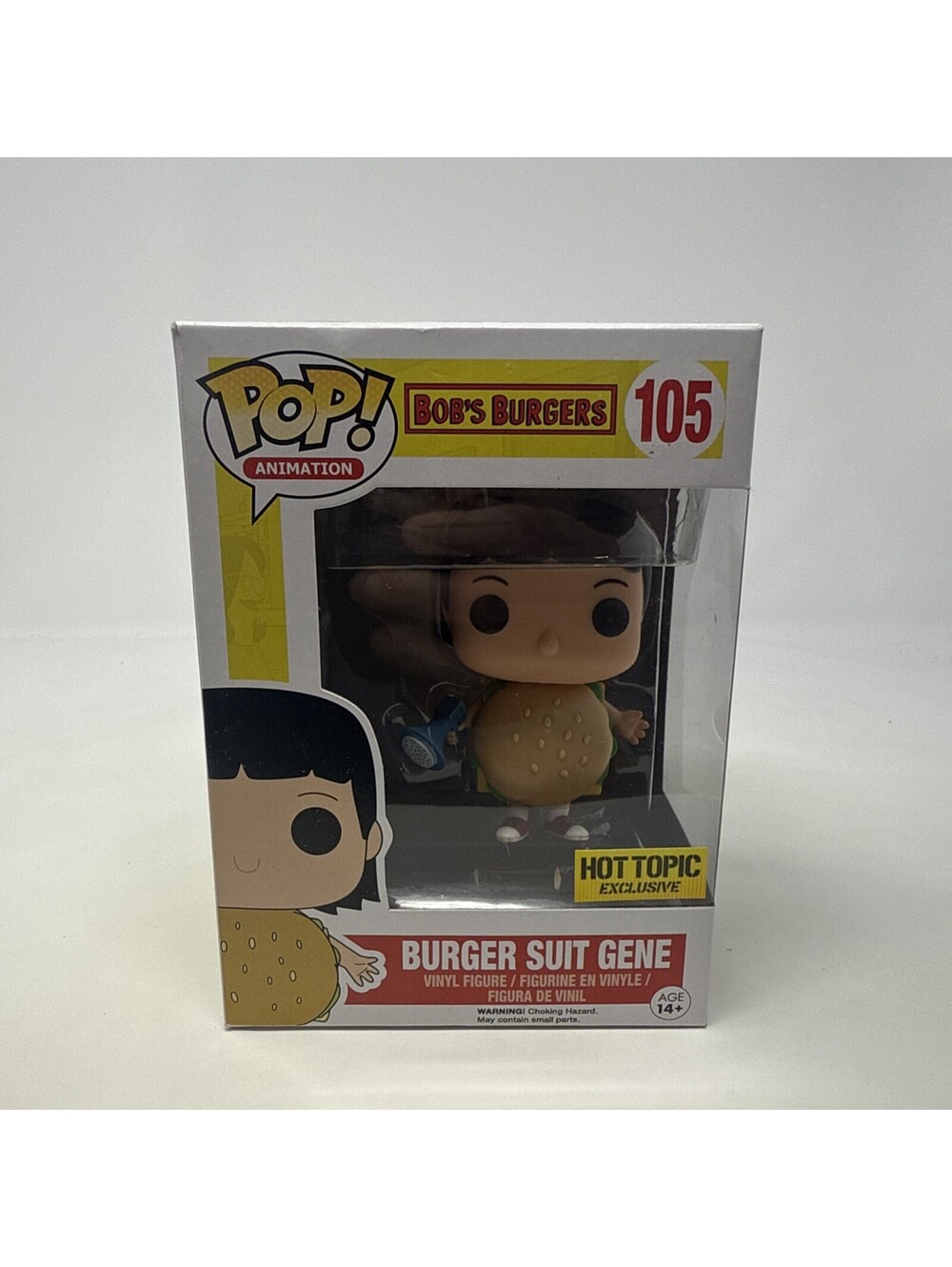 Funko Pop! Bob's Burgers Burger Suit Gene #105 Vinyl Figure Hot Topic Exclusive